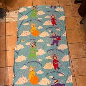 Vintage 1998 Teletubbies Bed cover/ Fabric 42x72 Ragdoll